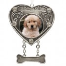"In Loving Remembrance" Pewter Dog Photo Ornament 